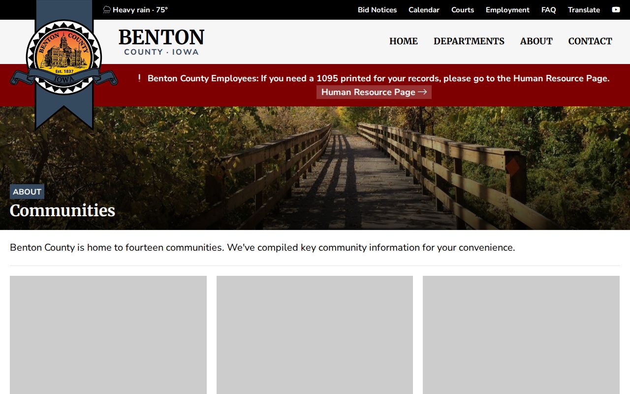 Benton County Iowa communities for recent arrest searches